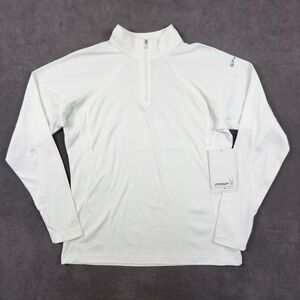 Spyder Kelso Mt Dry Web T Neck 1/2 Zip Pullover Womens XL White Lightweight